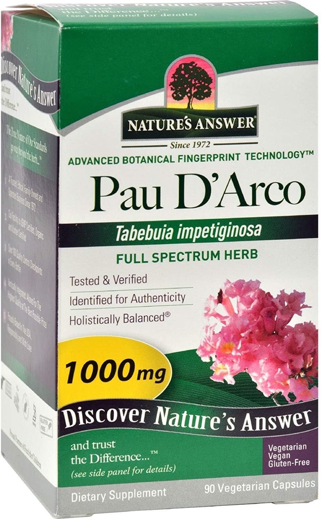 Réponse de la nature Pau D' Arco Capsules de supplément 90 Count-