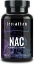 Leviathan Nutrition Supplément NAC N-acétyl Cysteine pour le poumon, le foie, l'immuno-support - Potent antioxydant pour augmenter les niveaux de glutathion 600mg, 120 Capsules