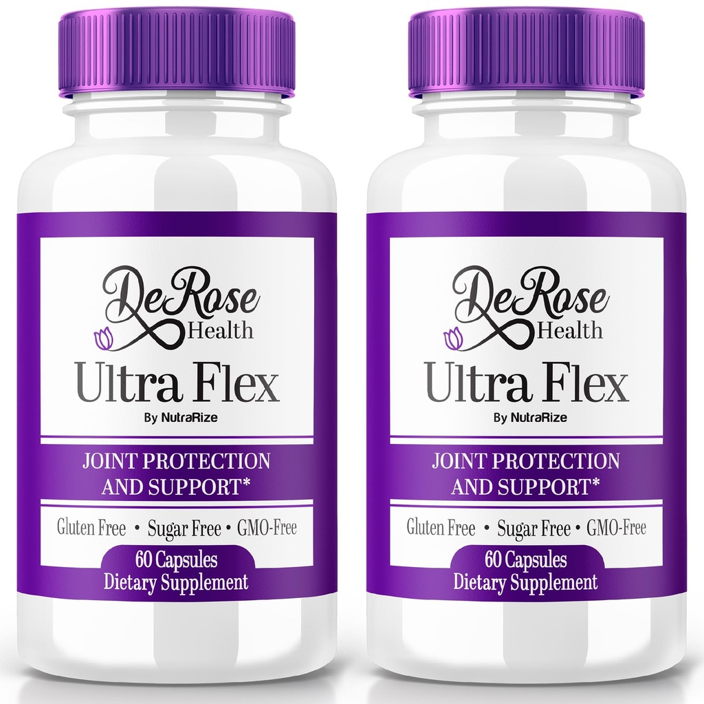 (2 packs) Capsules Ultra Flex, Supplément de soutien de joint avancé, Formule de santé articulaire naturelle Ultra Flex, pilules Max Strength pour le bien-être et la mobilité articulaires, Avis de vitamine UltraFlex (120 capsules)