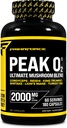Primaforce Peak O2 Performance Mushroom Powered Oxygen Absorption Booster (180 capsules) (2 000 mg par portion, 60 portions) - Supplément de performance sportif, mélange de champignons ultime