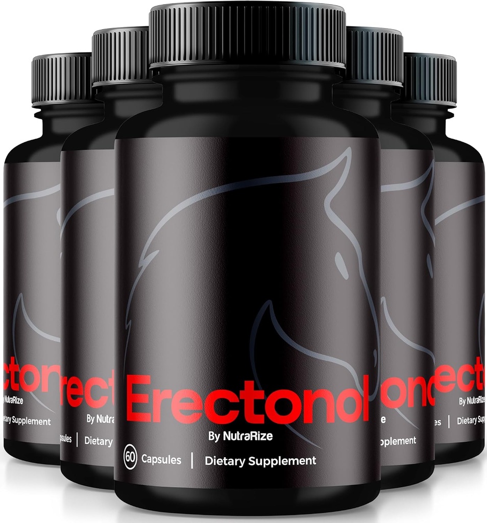 (5 Pack) Erectonol Capsules pour hommes, Erectonol Male Dietary Supplement, Formule quotidienne pour le mieux-être des hommes et la performance de pic, Pills de formule avancée pour un mode de vie actif, Commentaires (300 Capsules)
