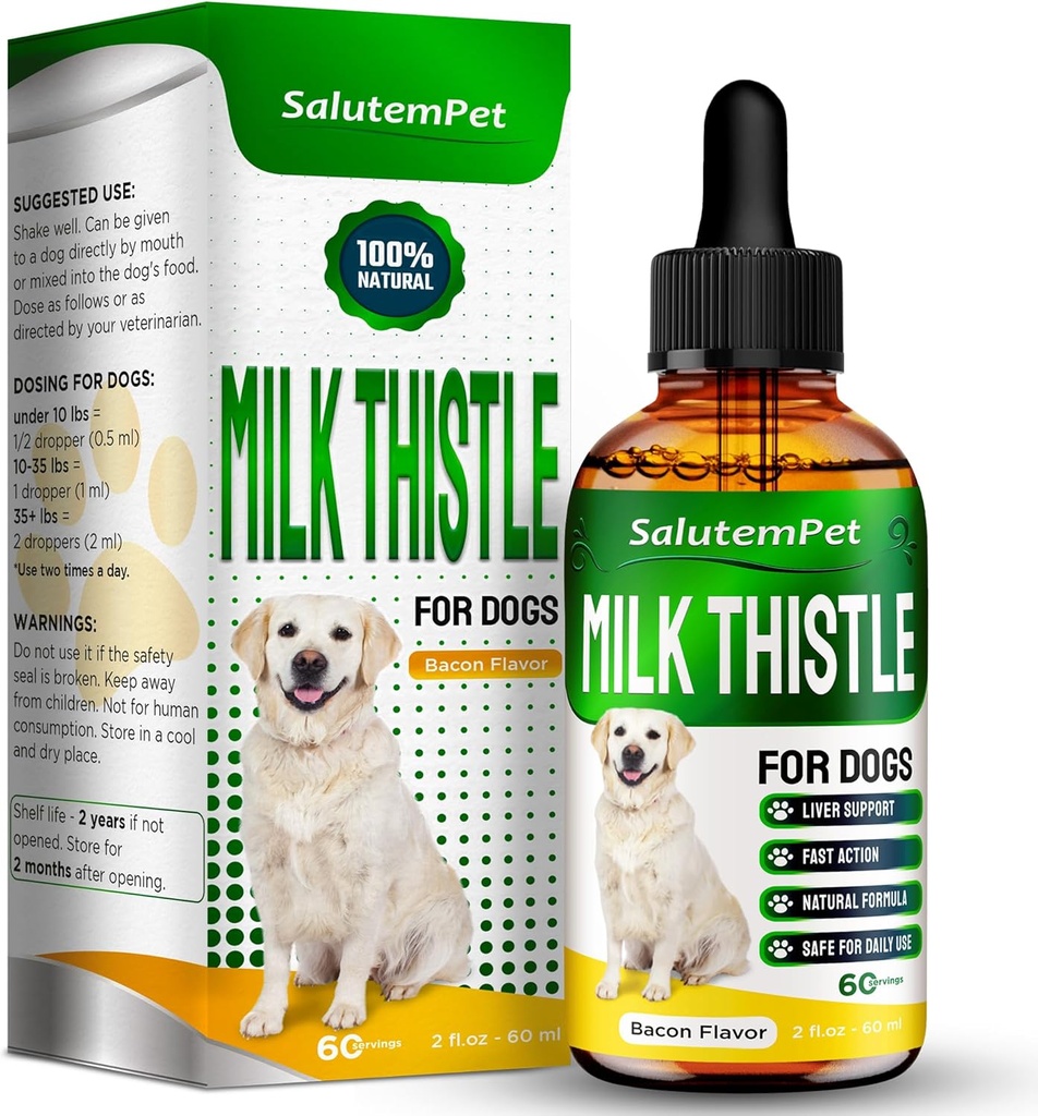 Thistle de lait pour chiens. Supplément foie de chien pour tous les âges et races.