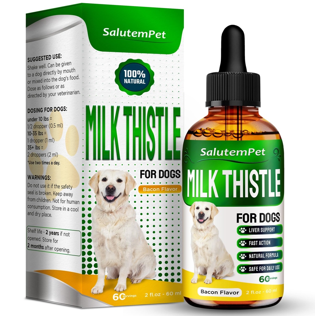 Thistle de lait pour chiens. Supplément foie de chien pour tous les âges et races.