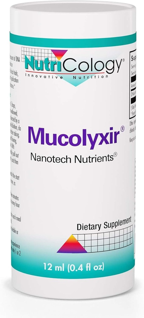 Nutricologie Supplément de mucolyxir - Liquidation du mucus des poumons, soulagement du mucus, ADN microdose, saumon sauvage du Pacifique, gouttes liquides - 0,4 Fl Oz