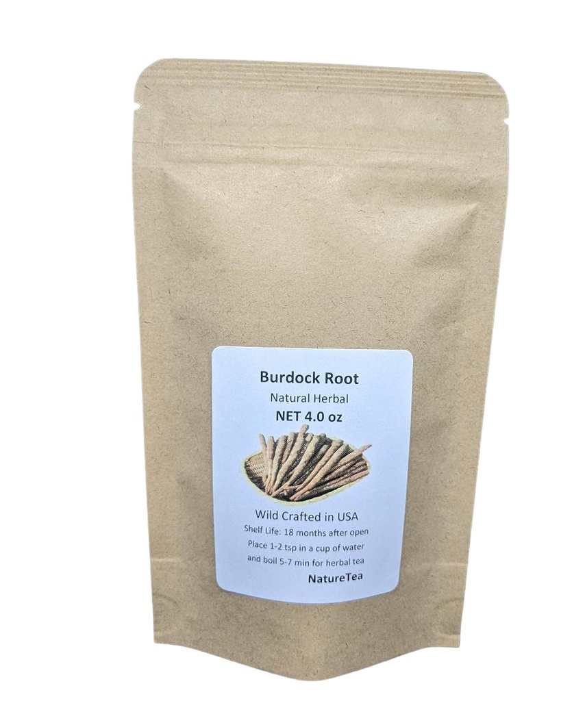 Racine de lard - Arctium lappa Root de lard rôti coupé à 100 % de la nature (4 oz)