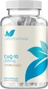 CoQ10 200mg avec BioPerine - Amélioré Absorption Coenzyme Q10 200mg Potent Antioxydant pour l'énergie cardiaque et le vieillissement Support - Haute stabilité CoQ10 Ubiquinone Caps - Fabriqué dans un cGMP US Lab (200 portions)