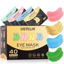 Under Eye Patches, 40 paires de masques pour les cernes foncés, yeux puants, sacs sous les yeux, rides, Eye Masque Patches avec or 24K, acide hyaluronique, Rose & Aloe Vera, traitement des yeux soins de la peau pour hommes et femmes Cadeau