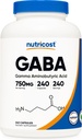 Nutricost GABA (acide aminobutyrique) 750mg, 240 Capsules, 240 portions - Non-OGM, sans gluten