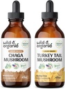 Wild & Organic Chaga Mushroom Tecture 4 fl oz & Turquie Tail Mushroom Tecture 4 fl oz