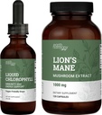La Mane et la Chlorophylle du Lion - 120 Capsules et 2 Fl Oz