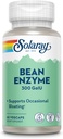 SOLARAY Enzyme de haricots 300 GalU - Alpha Galactosidase Enzymes digestifs pour les femmes et les hommes - Supplément de santé digestive - Soutiens Bloating occasionnel et soulagement du gaz pour les adultes - 60 portions, 60 VegCaps