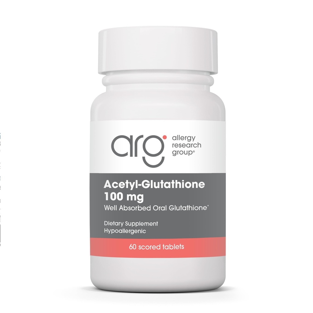 Groupe de recherche sur l'allergie acétyl-glutathion - S-acétyl-L-glutathion, bien absorbé, immunosupport, 100 mg de supplément, hypoallergénique, comprimés notés - 60 Compte