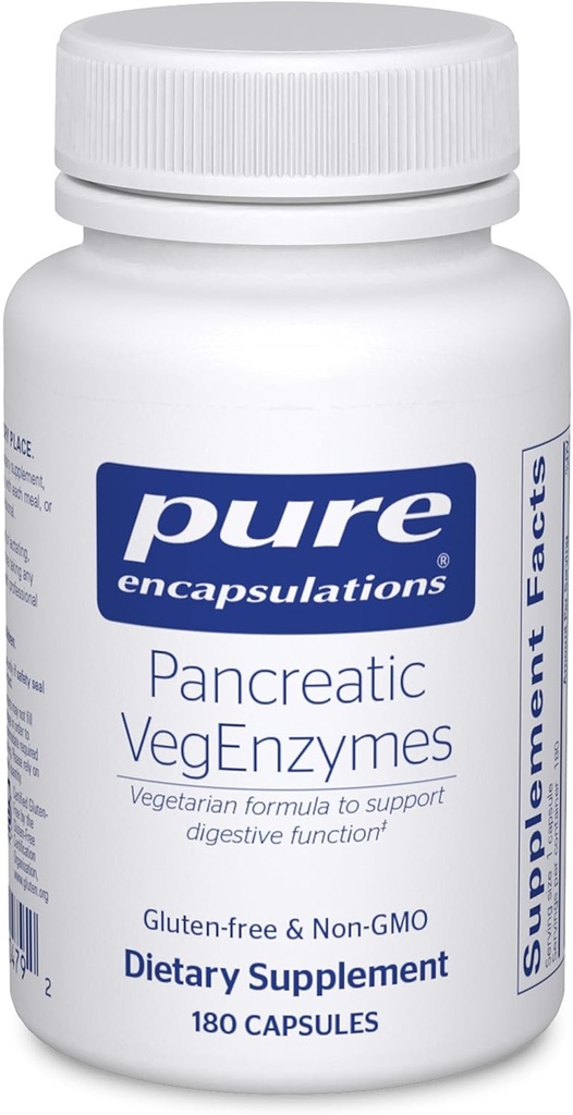 Encapsulations pures Vegenzymes pancréatiques Supplément hypoallergénique pour les glucides, les lipides et la digestion des protéines