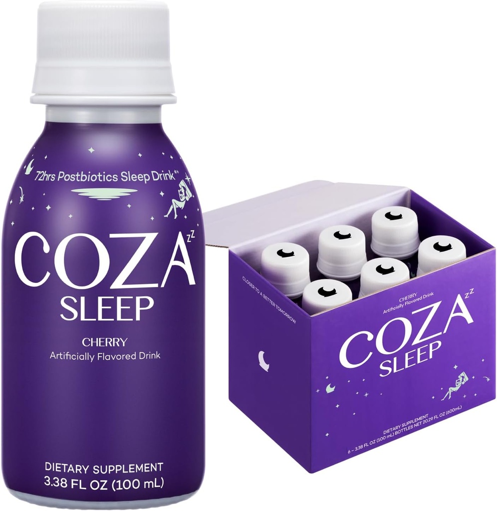 Supplément d'aide au sommeil Boissons sans mélatonine Aides au sommeil naturelles pour les adultes Jujube, Magnésium, L Theanine, L Tryptophane, Vitamine B, Glycine, Hops