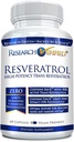 Research Verified Resveratrol - 98% Trans-Resveratrol 1000 mg, Anti-Aging Support - 1 Bottle - 60 Capsules