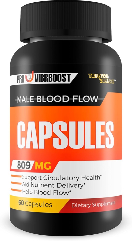 Pro Vibrboost - Nos meilleures capsules de flux sanguin masculin - Aide à améliorer la circulation et la santé circulatoire - Soutien de la circulation de la tête aux pieds pour la mauvaise circulation - Bras et jambes Circulation - Aide à la circulation sanguine