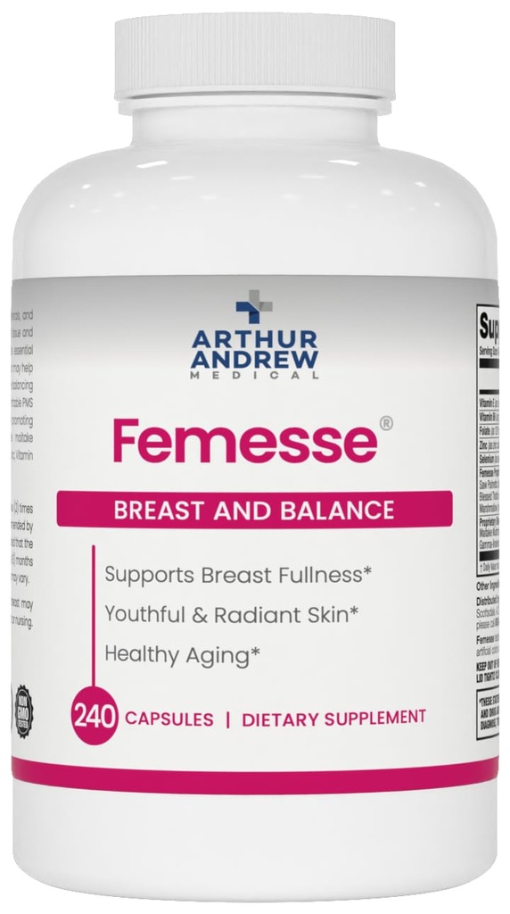 Arthur Andrew Medical, Femesse, Breast and Balance, Beauty and Hormone Support, Vegan, Sans gluten, 240 capsules (60 portions)
