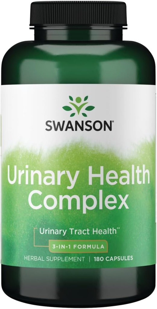 Swanson Complexe de santé urinaire Protection triple à base de plantes Urinaire Bladder Health Support 180 Capsules