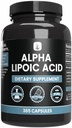 INGRÉDIENTS ORIGINAL DE PURE Acide alpha lipoïque (365 capsules) Pas de magnésie ou de remplissage de riz, toujours pur, vérifié en laboratoire