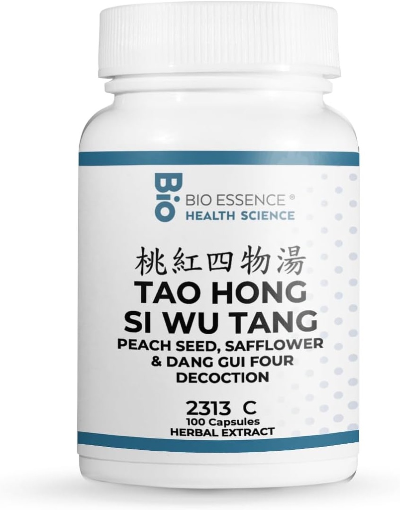 2313C Tao Hong Si Wu/Peach Seed, Safflower & Dang GUI Four Decoction 100 capsules/bouteille (2 bouteilles)