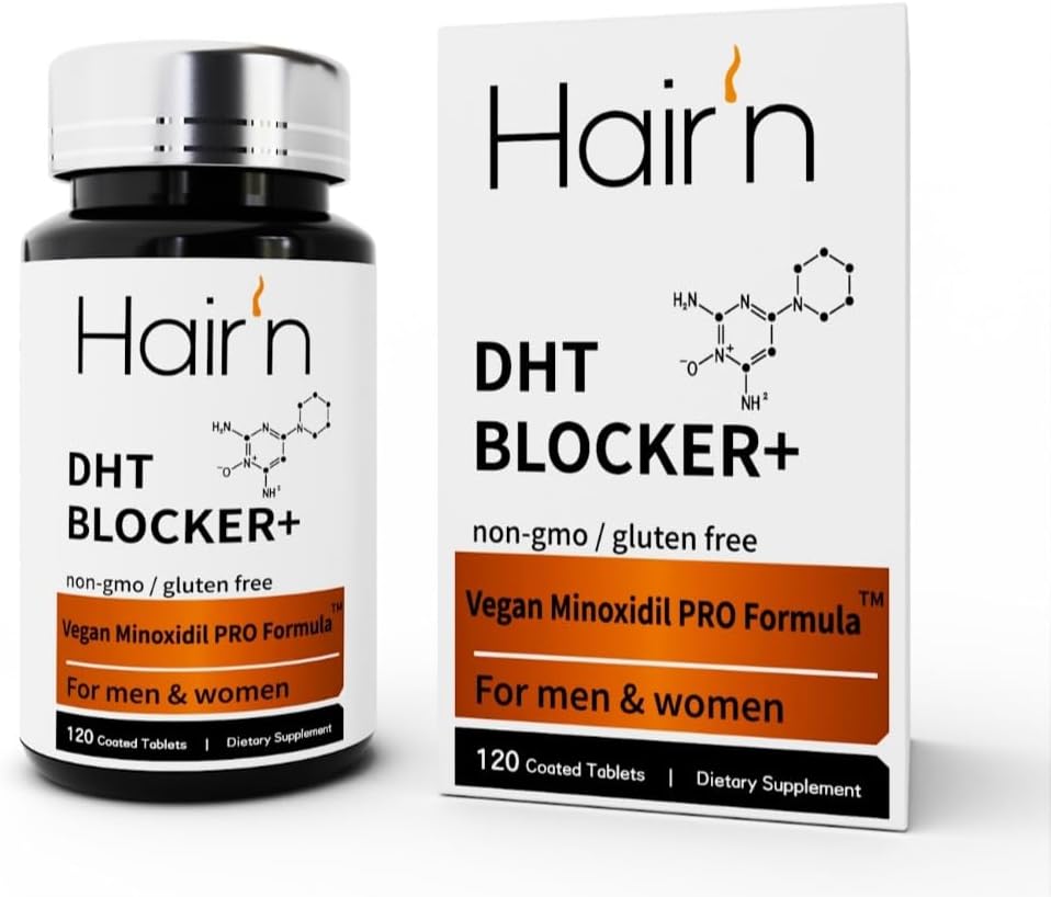 Supplément de croissance des cheveux DHT Blocker, formule végétalienne et végétale pour les hommes et les femmes, soutient la croissance des cheveux, sans danger pour les adultes - Saw Palmetto, Biotin, Capsaicin et Reishi Champignons