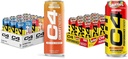 C4 Energy & Smart Energy Drinks Variety Pack, Sucre Free Pre Workout Performance Drink & C4 Energy Drink, Skittles, Sucre Carboné Free Pre Workout Performance Drink