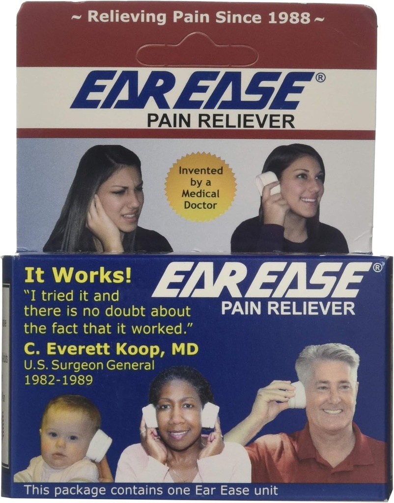 Soulagement de la douleur pour les adultes, les enfants et les personnes âgées - naturel, sûr, non invasif, rapide et efficace soulagement de l'oreille de la pression sinusale, changements d'altitude, natation, allergies, rhume et grippe