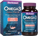 BlueBonnet Nutrition Omega-3 Huile de saumon Softgels, 90 Compte
