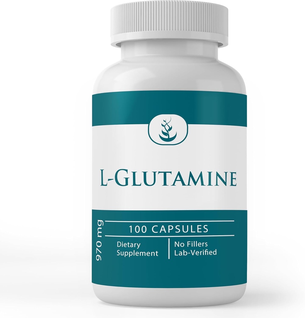 Ingrédients originaux purs L-Glutamine Acide amino naturel, sans OGM et sans gluten (100 capsules)