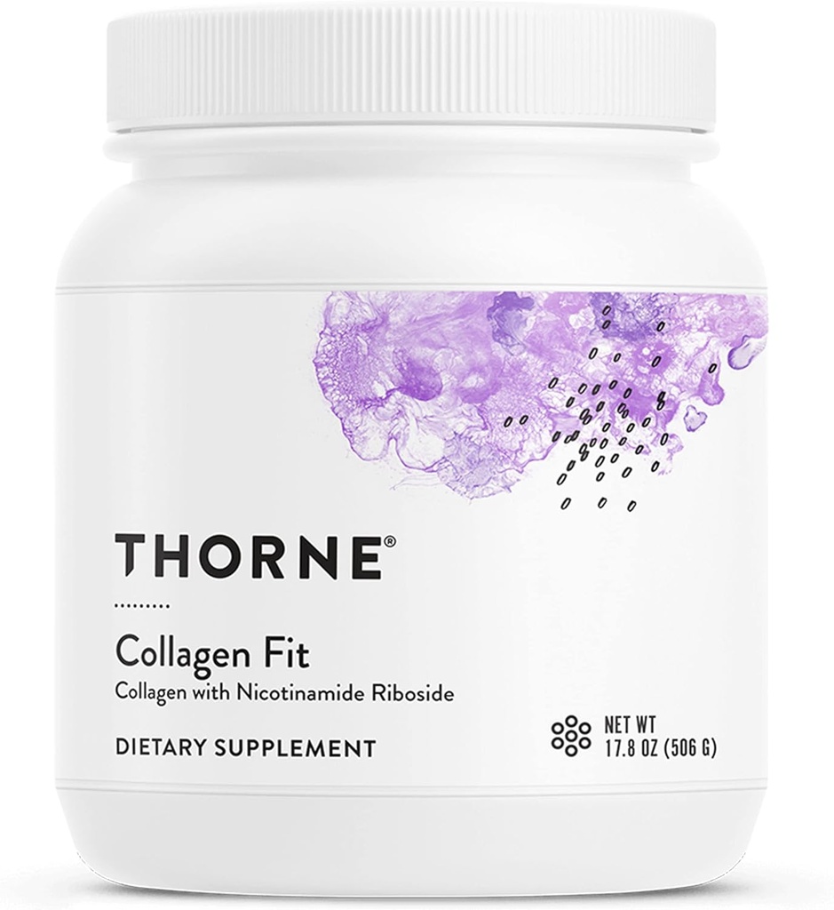 THORNE - Collagène Fit - Collagène Peptides en poudre non aromatisé avec du nicotinamide Riboside - 15g de collagène Peptides et 14g de protéines par portion - NSF certifié pour le sport - 17,8 Oz - 30 portions