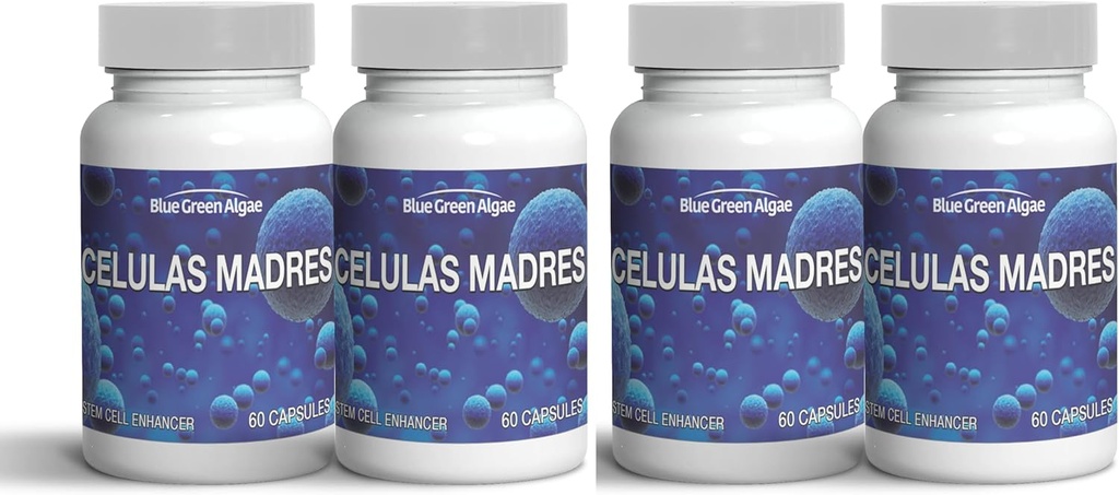 Celulas Madres- Supplément de cellules souches pour anti-âge et la longévité, non-OGM, sans gluten, capsules végétariennes, 60 Compte (4)