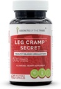 Leg Cramp Secret 60 Capsules, 500 mg, Formule originale de quinine, Cinchona Bark. Circulation sanguine saine (60 gélules)