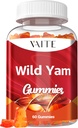 Wild Yam Root Gummies 1000mg – Supplément à base de plantes de Dioscorea Villosa pour les femmes – Ménopause et soutien de l'équilibre hormonal – soutient le bien-être des femmes – non-OGM, sans gluten, végétalien – 60 gaufres