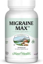 Maxi Mal de santé Migraine Maximum Puissante Migresse Relief 100% Naturel 120 Capsules Easy-to-Swallow Kosher-Certifié