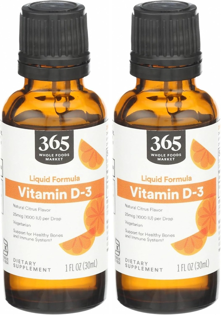 365 par marché des aliments entiers, vitamine D3 agrumes, 1 Fl Oz (paquet de 2)