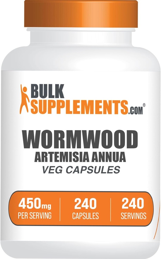 BulkSupplements.com Capsules d'extrait de wormwood - Supplément de wormwood, de Artemisia Annua Leaf, sans gluten, 1 Capsule par portion, 240 Capsules de Veg (paquet de 1)