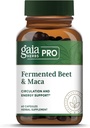 GAIA HERBS PRO Betterave fermentée et Maca - Supplément de soutien pour l'énergie saine et la circulation* - Supplément de santé rénale avec racine de betterave et de carotte - Vegan, sans gluten, sans soja - 60 capsules (30 portions)