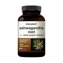NatureBell Ashwagandha au poivre noir, 240 capsules Complexe d'absorption élevée – Extra-résistance extrait de racine – Suppléments Adaptogènes pour la relaxation – Non-OGM