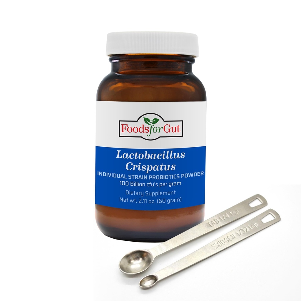 Aliments pour Gut Lactobacillus Crispatus Probiotic Powder 100 milliards de cfu's Pas d'additifs (support digestif et immunitaire)