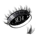 Lashify Star Burst 14mm Gossamer DIY Extensions de cils Recharge, l'Ultime Multi-Length Lash Multi Layer, noir, facile faux cils