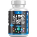 Silicon Sea Moss Huile de graines noires Ashwagandha Bladderwrack Burdock - 60 Compte