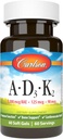 Carlson - Vitamines A, D3, K2, 3000 mcg RAE Vitamine A, 125 mcg Vitamine D3, 90 mcg Vitamine K2 en MK-7, Bâtiment des os, Utilisation du calcium, 60 gels doux