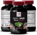 Biotine, couleur dynamique - GRAY HAIR REVERSE - aspect des cheveux renouvelés, lueur des cheveux, vigueur fraîche, re-energizer de couleur, cheveux luxuriants, éclat radieux, étincelles de cheveux, formule revitalisante 1 bouteille 60 Capsules