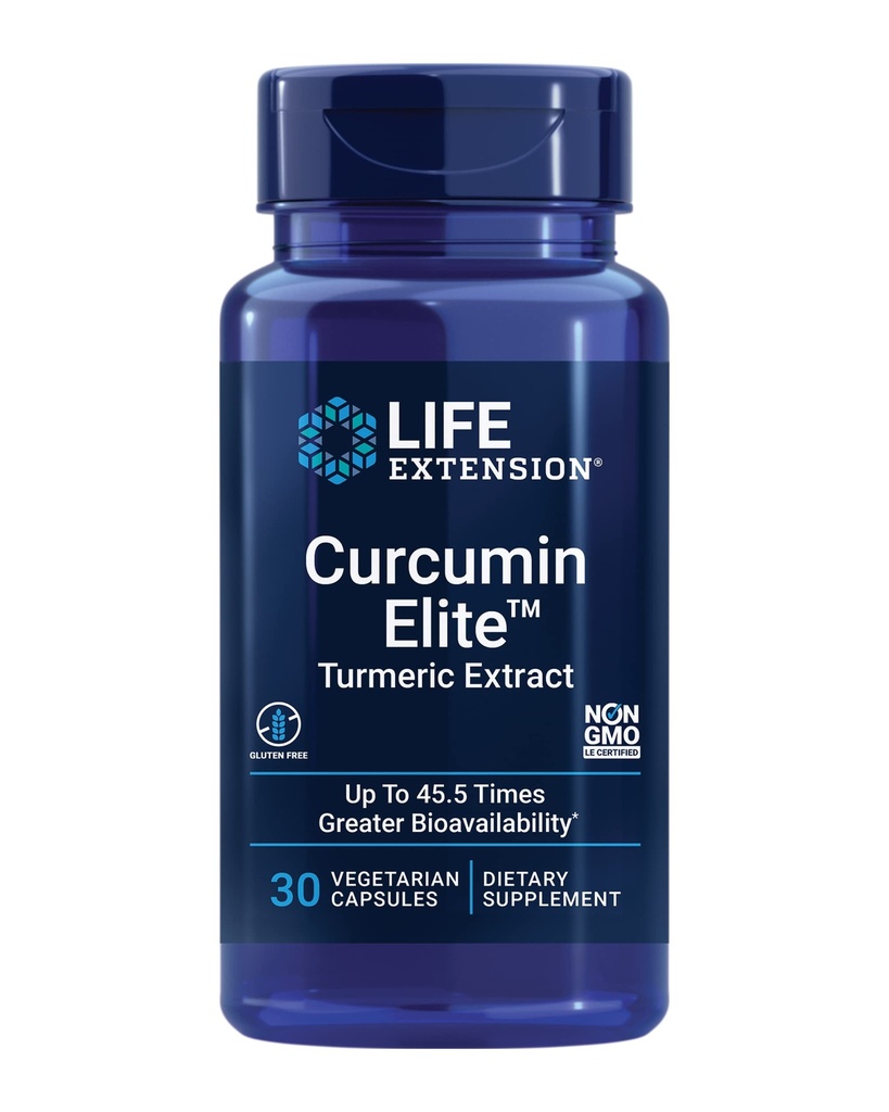 Durée de vie Curcumin EliteTM Turmeric Extract, 500 mg, curcuminoides, turmérones, Fenugreek, Inflammation Health Support, Heart & Immune Support, Sans gluten, Non-OGM, Végétarien, 30 capsules