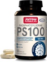Jarrow Formulas® PS100 Phosphatidylsérine, 100 mg, supplément alimentaire pour le soutien de la santé cérébrale et de la cognition, 120 capsules, jusqu'à 120 jours