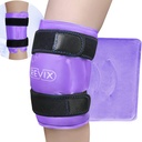 REFIX XL Knee Ice Wrap around entier Knee, Gel Ice Pack pour Muscle Ache, Cold Pack pour réduire le malaise et promouvoir la flexibilité, les doublures en peluche douce, violet