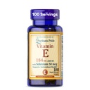 Puritan's Pride Vitamine E 184mg (400 UI) avec sélénium 50mcg, supplément de vitamine pour système immunitaire et antioxydant soutien de santé, 3 mois d'approvisionnement, 100 softgels à libération rapide