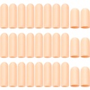 Frida 30 pièces Gel protège-doigt Bottes Silicone couvre-boucles pour le soutien de la gâchette de doigt (Apricot)