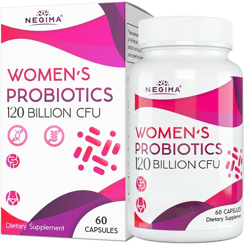 Negima Ménopause Suppléments pour les femmes, 120 milliards d'UFC Probiotiques pour les femmes, 13-en-1 Herbs & Botanicals Complex, pour la ménopause - 60 capsules